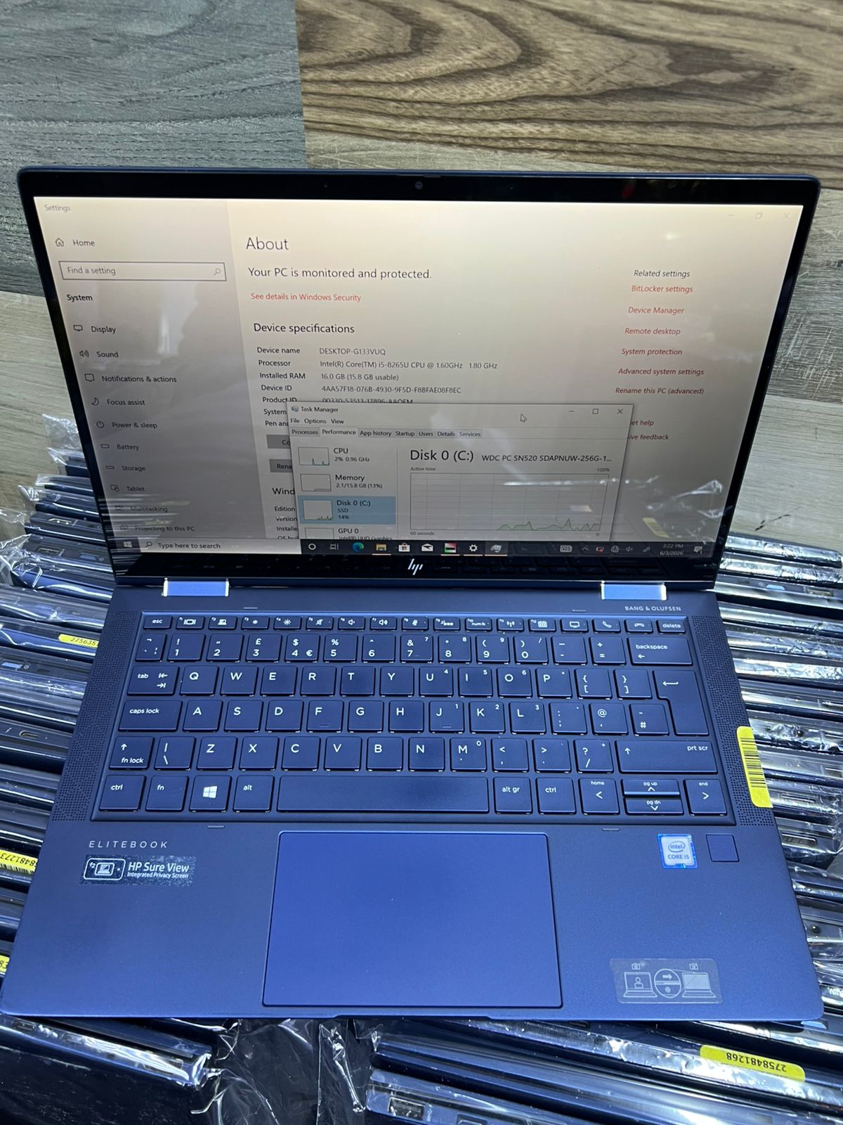 HP Elite Dragonfly G2 Core i5 11th Gen, 16GB , 256GB SSD, 13.3″
